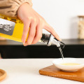 500ml Square Glass Olive Oil and Vinegar Dispenser Cruet Bottle for Sauce with Spout Leak Proof Caps